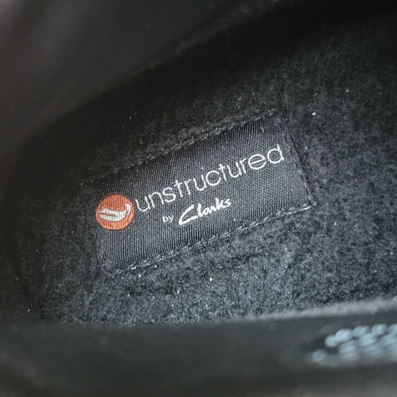 Size 11 Clarks Unstructured Leather Lace-Up Boots - Un Adorn Walk - Picture 8 of 8